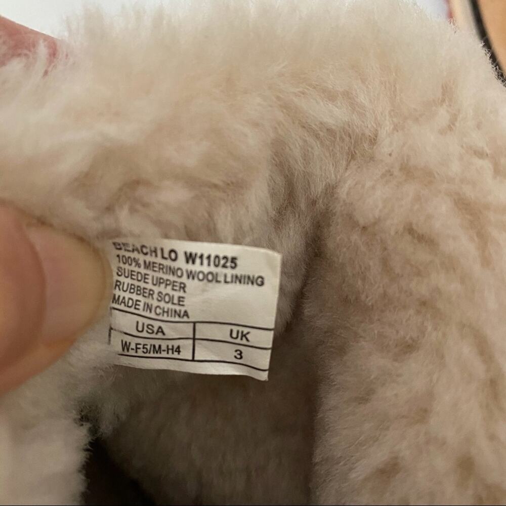EMU Australia Beach Lo Winter Real Sheepskin & Suede Boots Sz 5 Camel - Picture 10 of 13